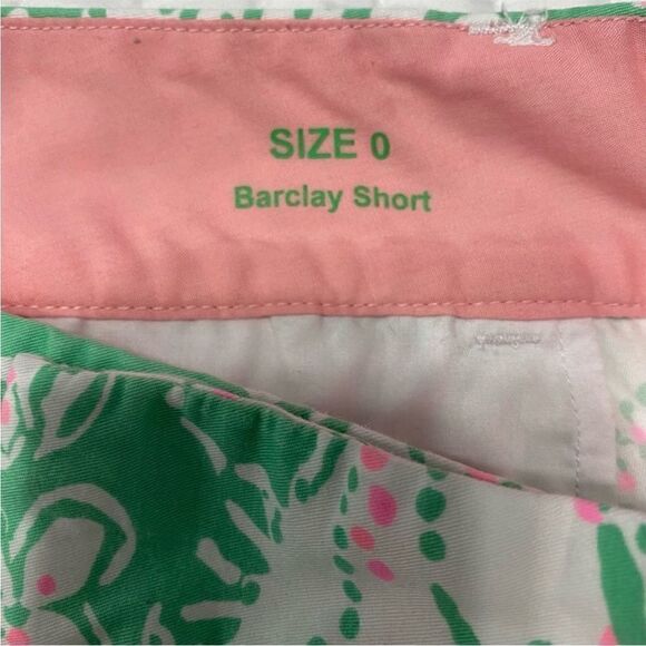 Lilly Pulitzer Barclay Green and Pink Short Women Size 0 - Picture 11 of 12